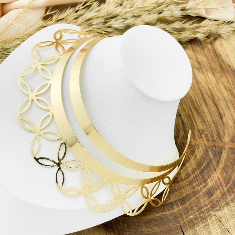 Gold-Plated Butterfly Choker Necklace
