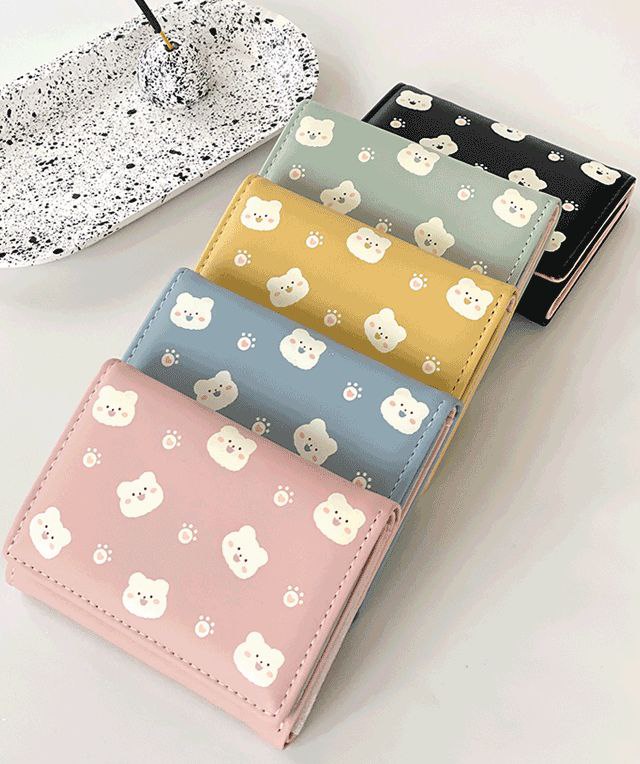 Cat Pattern Women’s Wallet – Sky Leather
