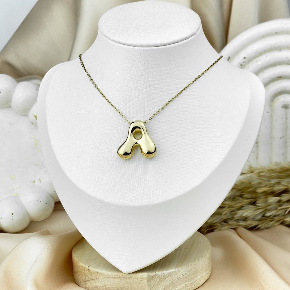 Plain Letter Necklace – Stainless Steel