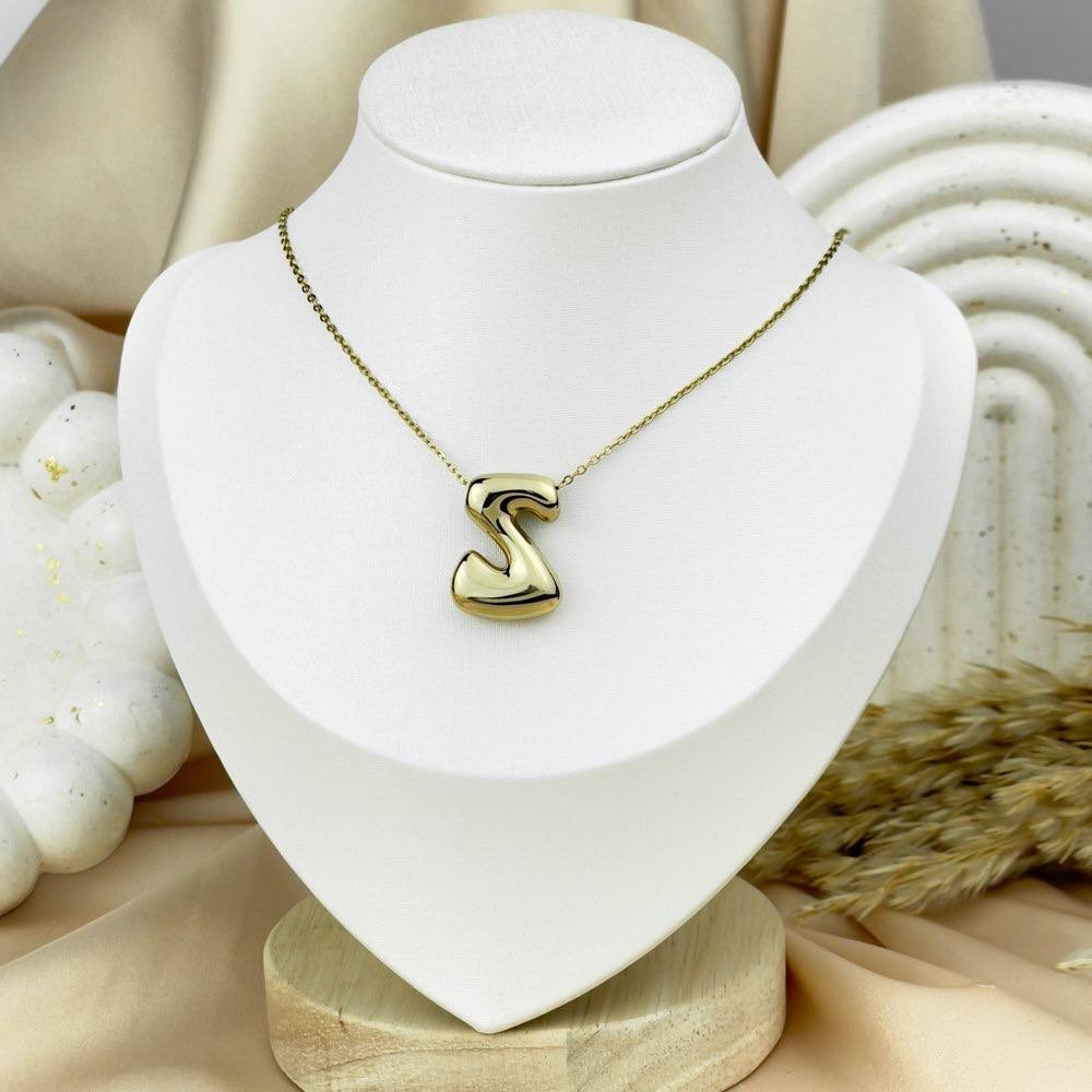 Plain Letter Necklace – Stainless Steel