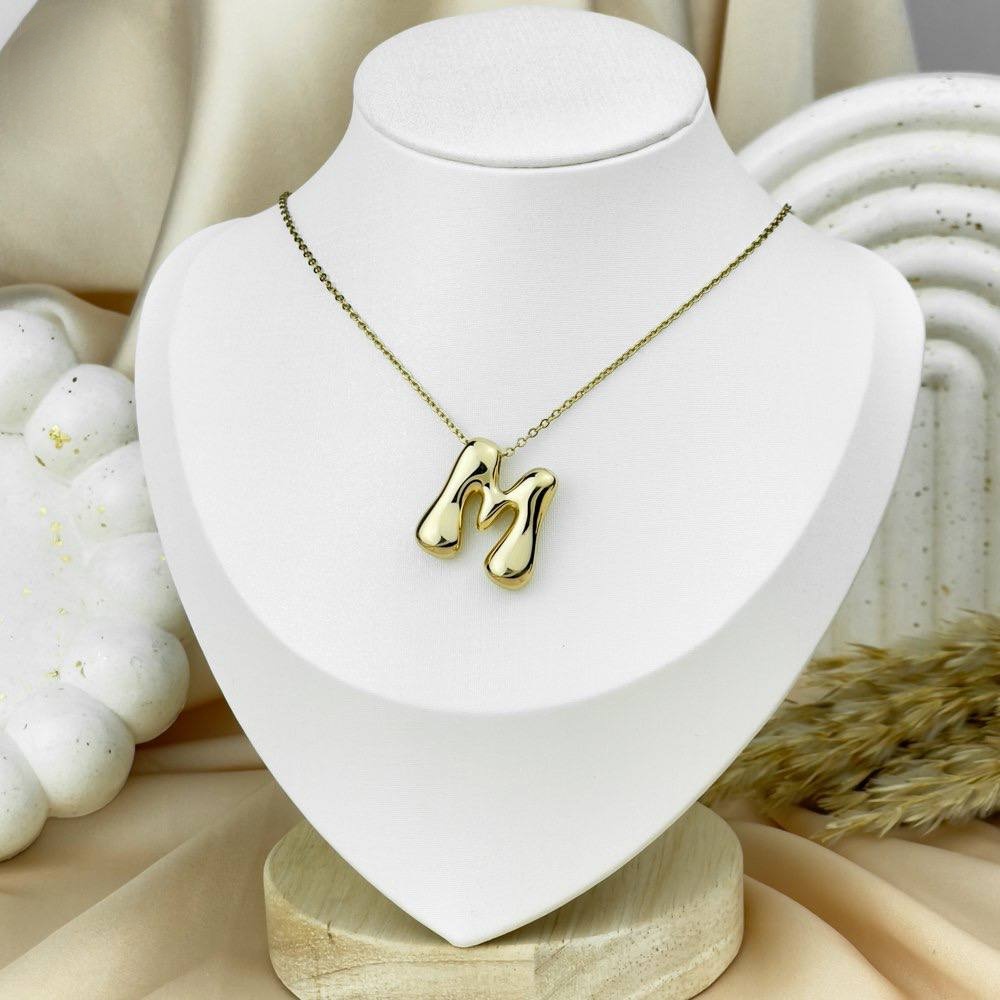 Plain Letter Necklace – Stainless Steel