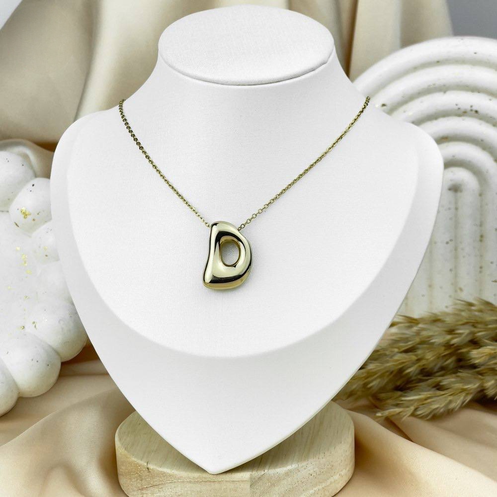 Plain Letter Necklace – Stainless Steel