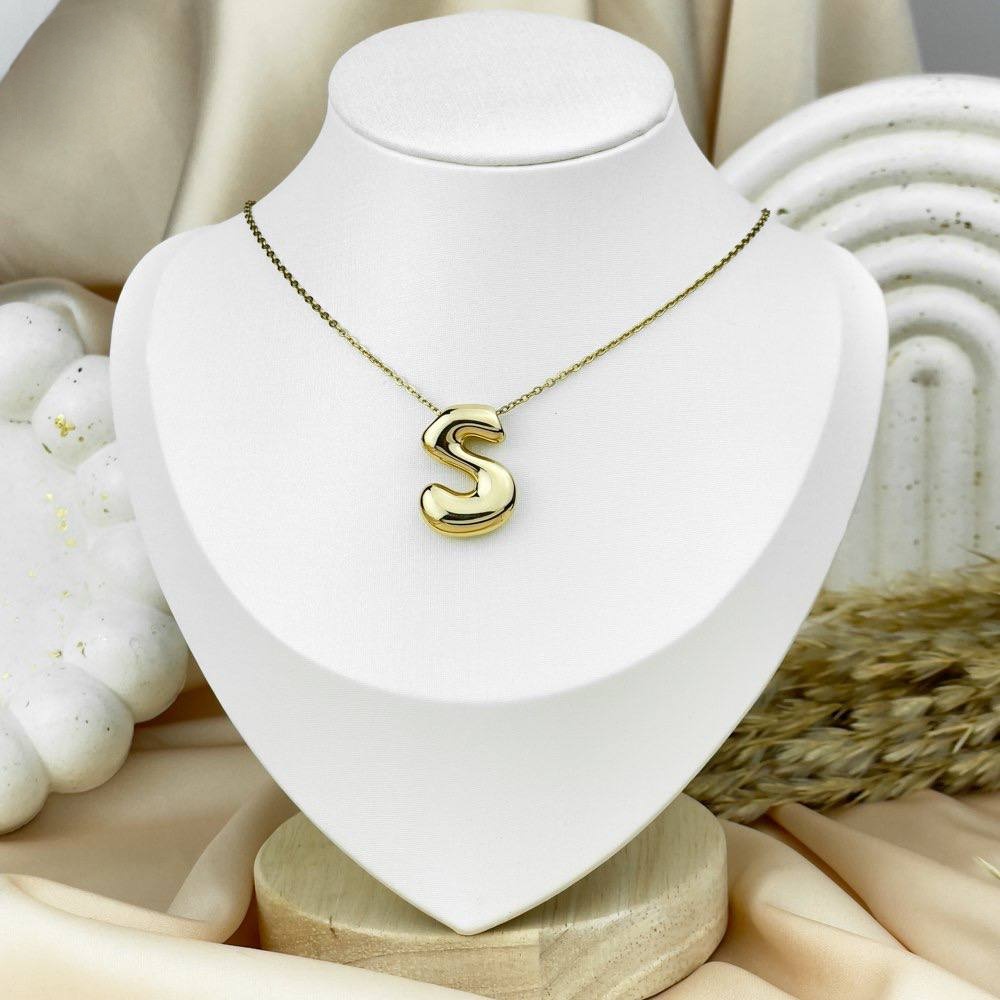 Plain Letter Necklace – Stainless Steel