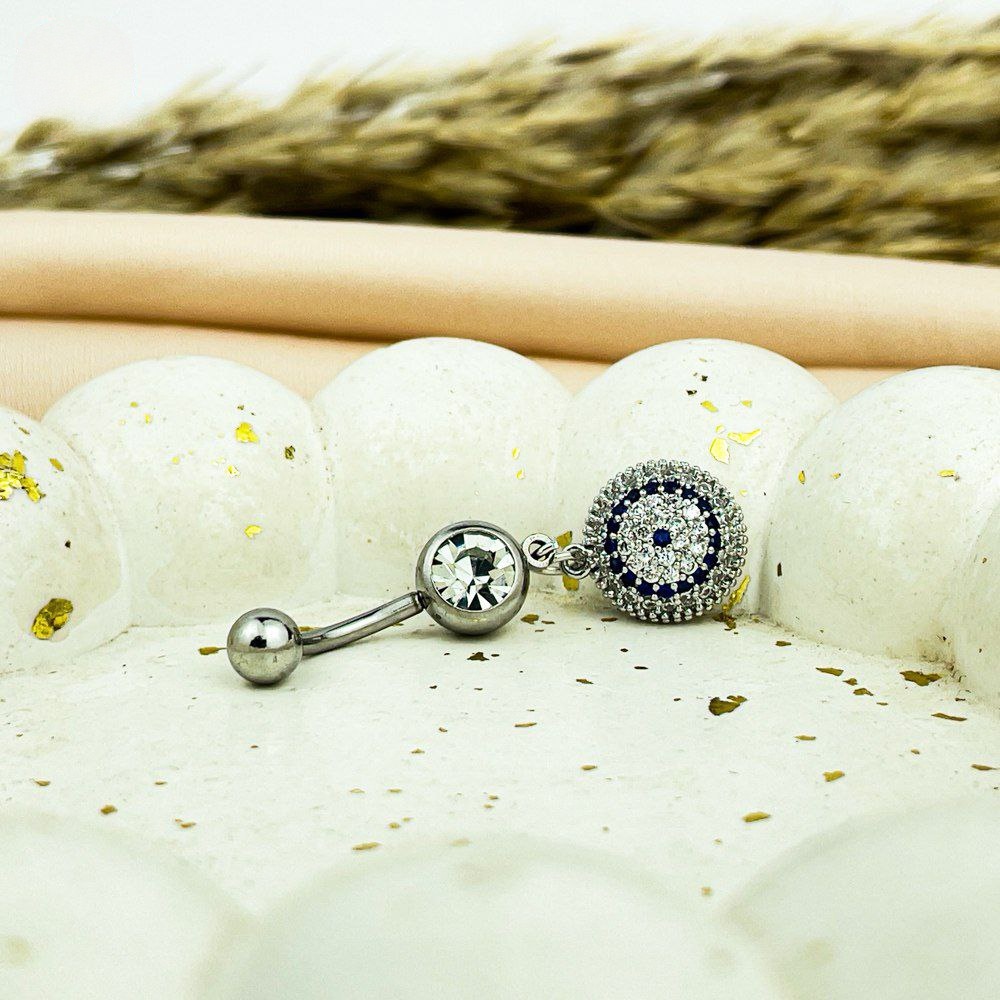 Evil Eye Glam Belly Piercing – Stainless Pure 316