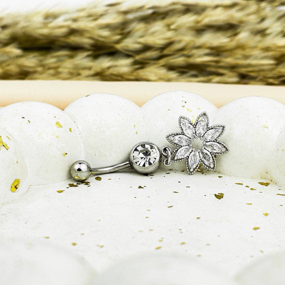 Rose Charm Belly Piercing – Stainless Pure 316