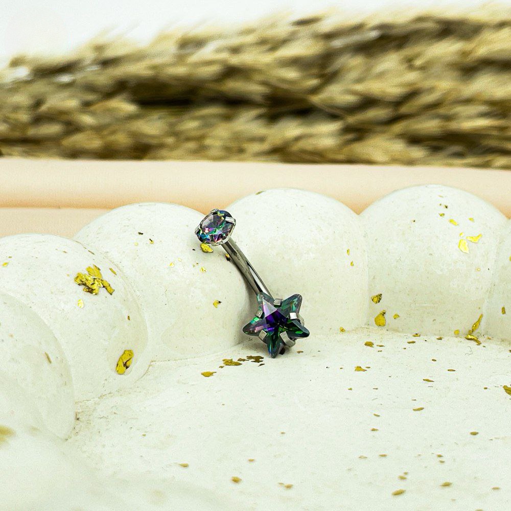 Galaxy Belly Piercing – Star & Round Designs Stainless Steel