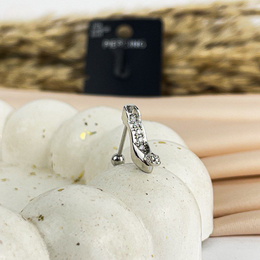 Silver Cinderella Shoe Belly Piercing – Stainless Steel 316