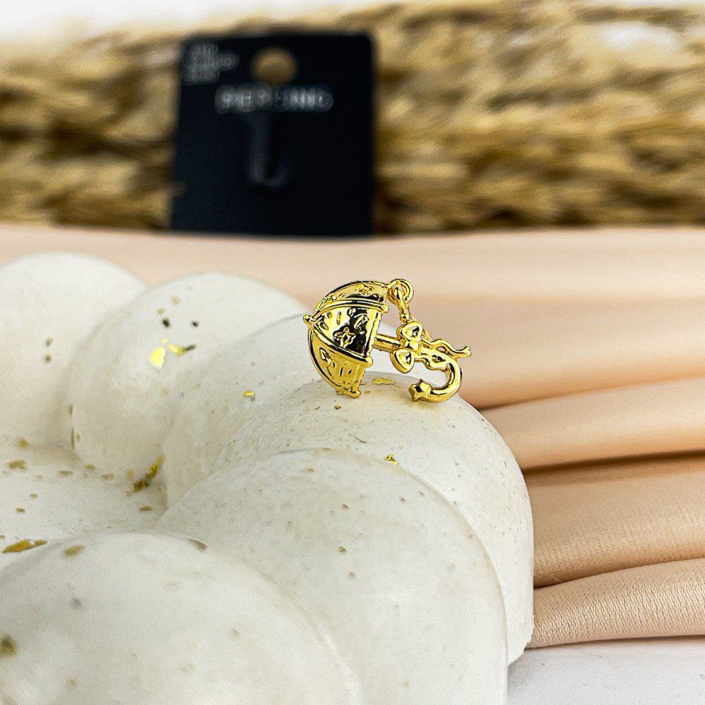 Umbrella Belly Piercing – Gold Stainless 316