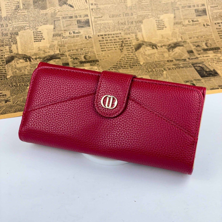 Pebbled Texture Long Wallet