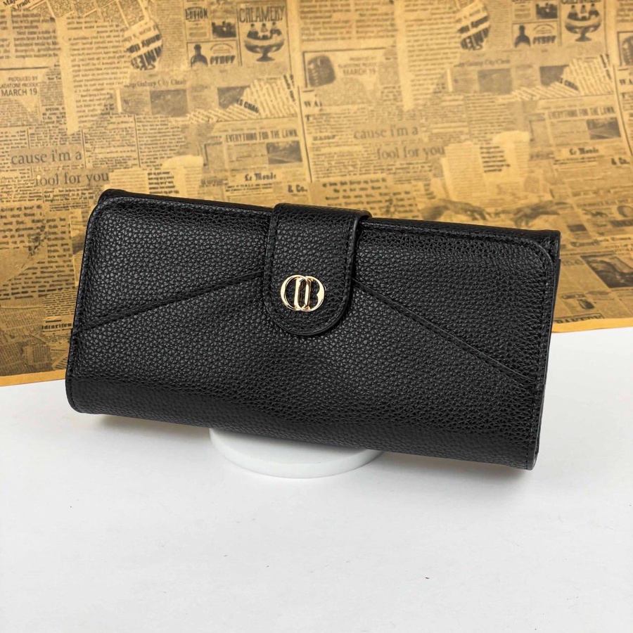 Pebbled Texture Long Wallet