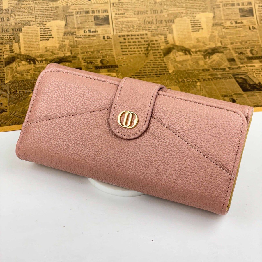 Pebbled Texture Long Wallet