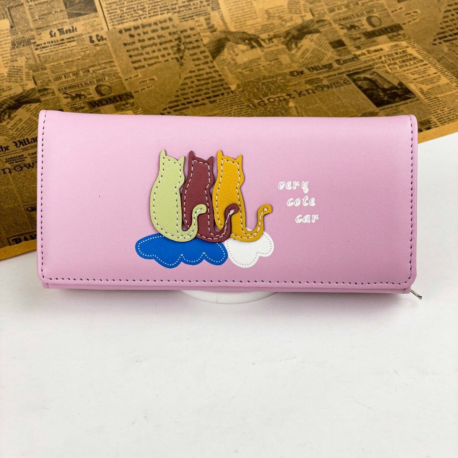 Triple Cat Design Women’s Wallet – Soft Matte Finish