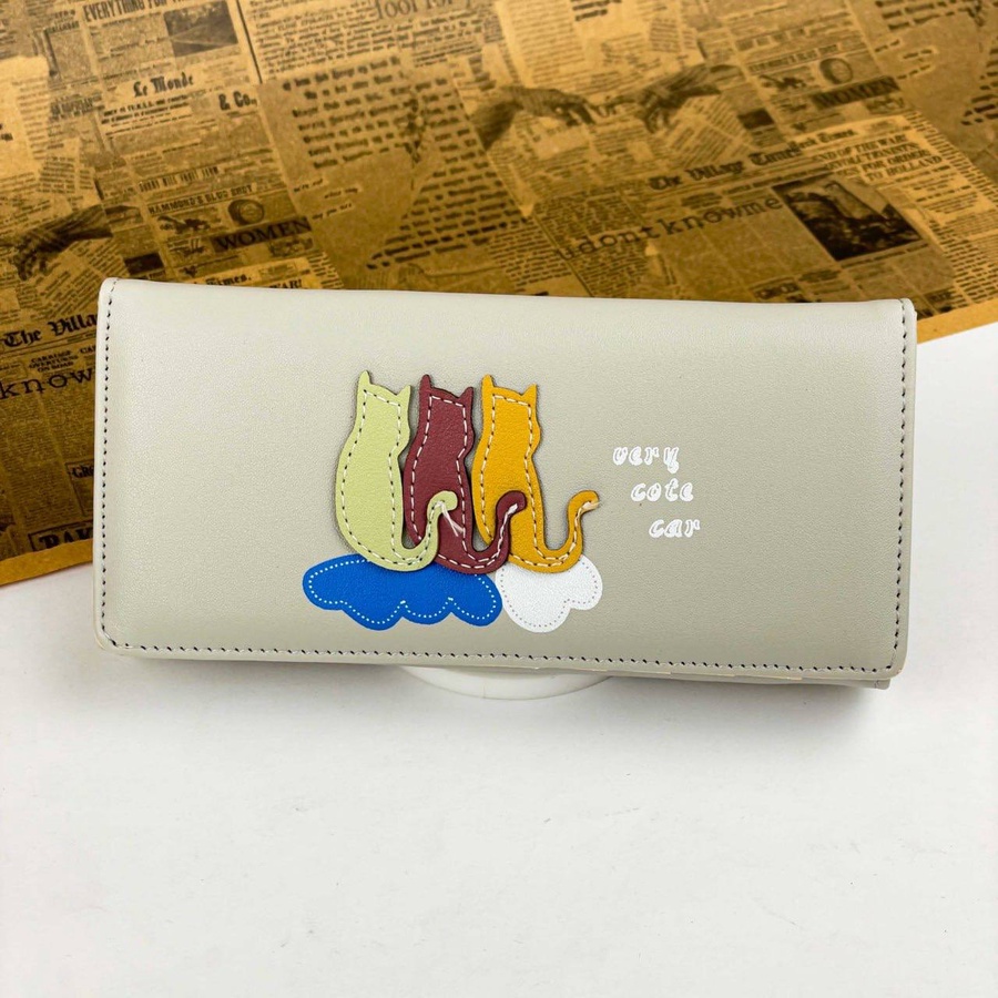 Triple Cat Design Women’s Wallet – Soft Matte Finish