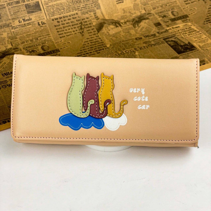 Triple Cat Design Women’s Wallet – Soft Matte Finish