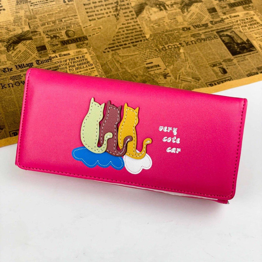 Triple Cat Design Women’s Wallet – Soft Matte Finish