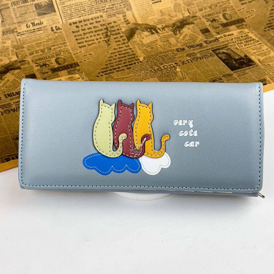 Triple Cat Design Women’s Wallet – Soft Matte Finish