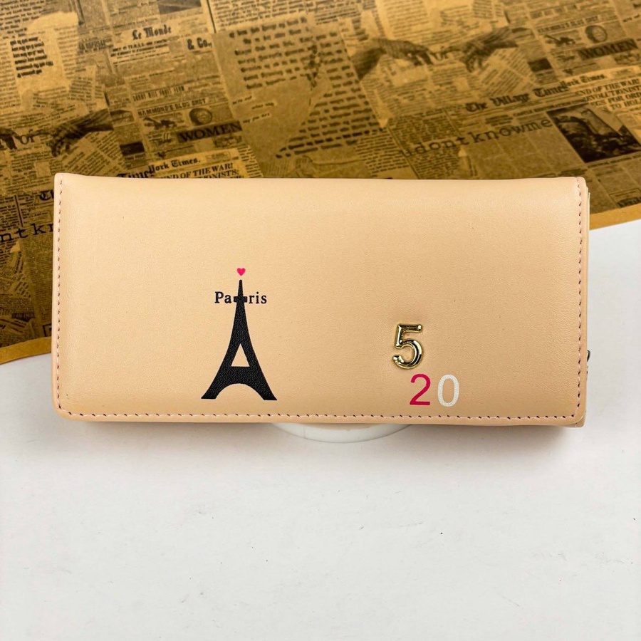Eiffel Paris Women’s Wallet – Elegant Gold Number Design