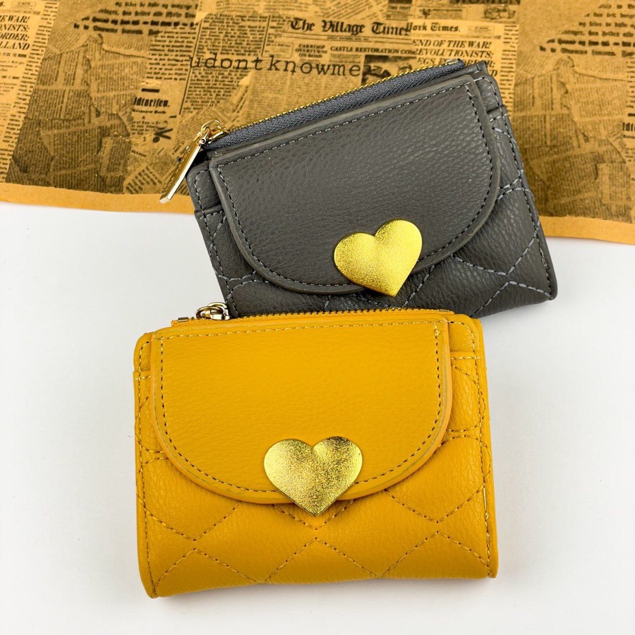 Golden Heart Soft-Stitch Wallet