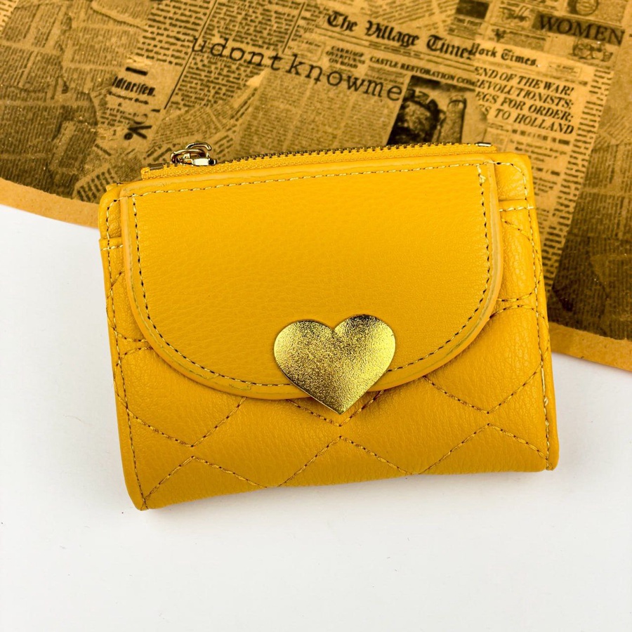Golden Heart Soft-Stitch Wallet