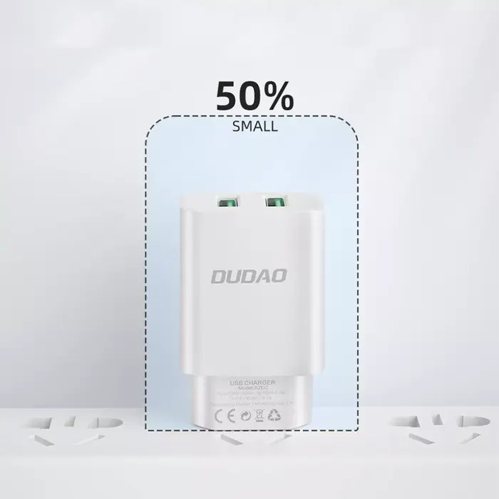 DUDAO EU charger 2xUSB 2.4A 5V A2EUT product thumbnail 4