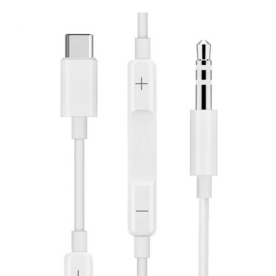 Type-C To 3.5mm Aux Audio Wire Control Adapter Cable JH071
