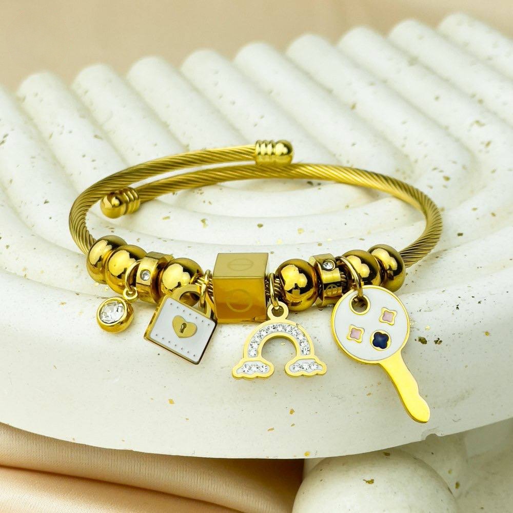 Pandora Key & Lock Stainless Bracelet