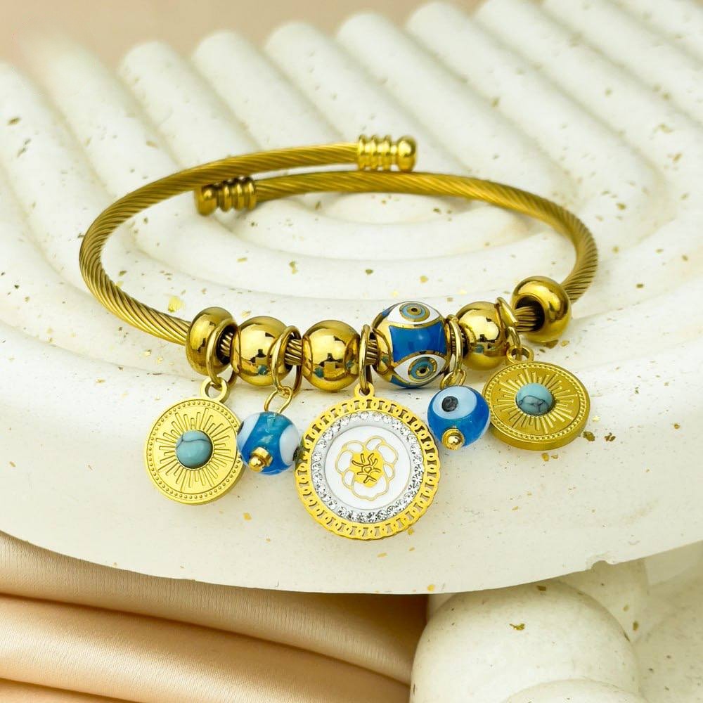 Pandora Blue Eye Flower Bracelet