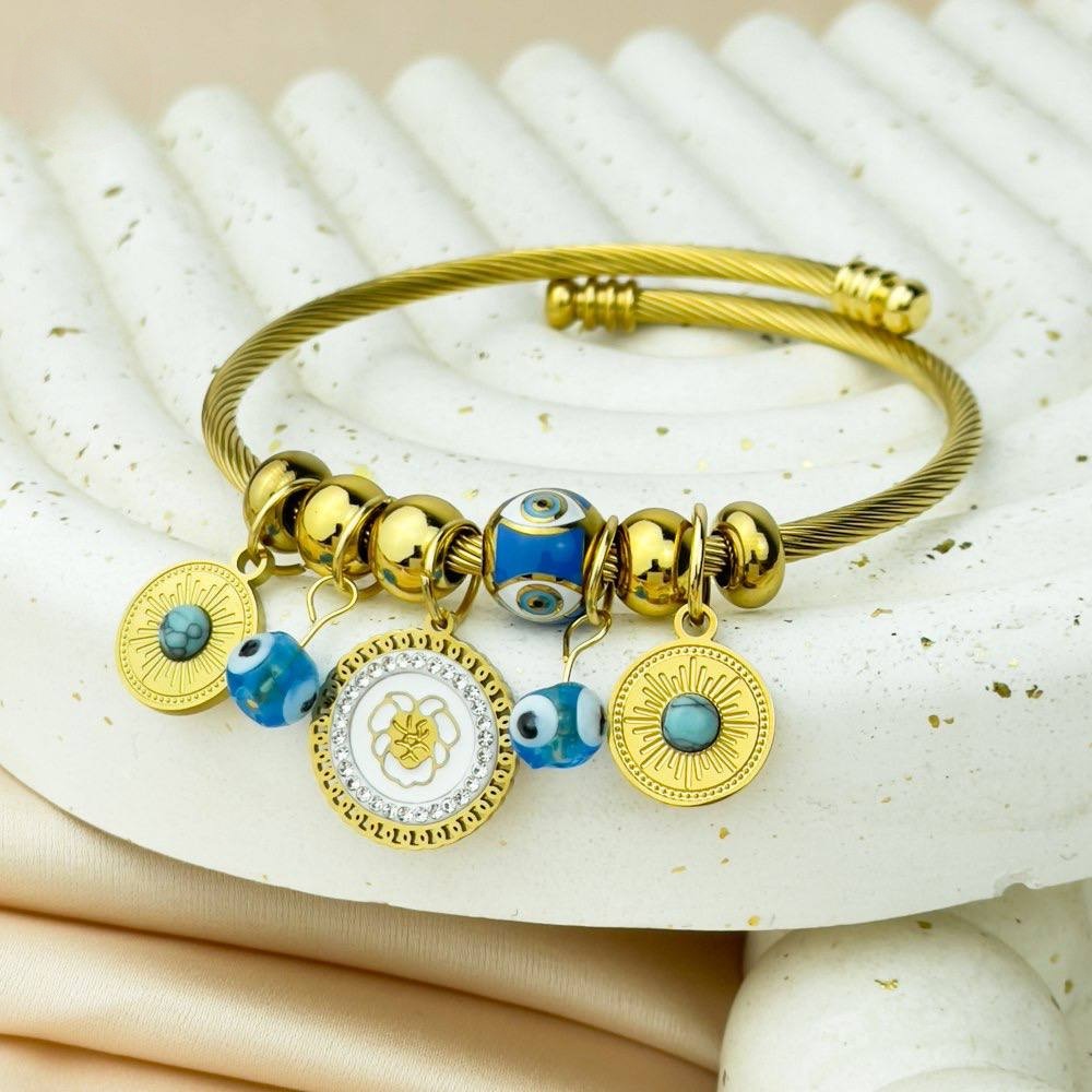 Pandora Blue Eye Flower Bracelet