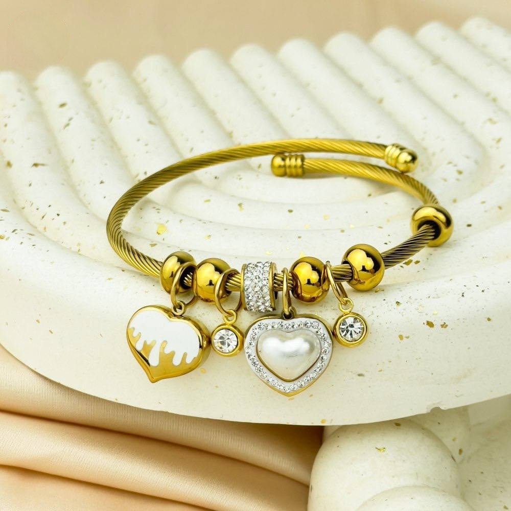 Pandora Dual Heart Pearl Bracelet
