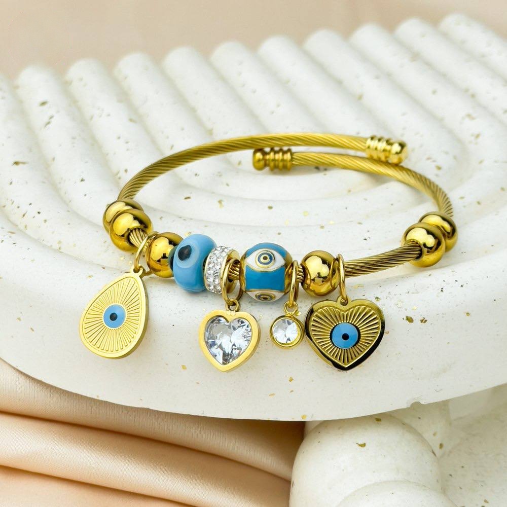Pandora Blue Eye Heart Bracelet