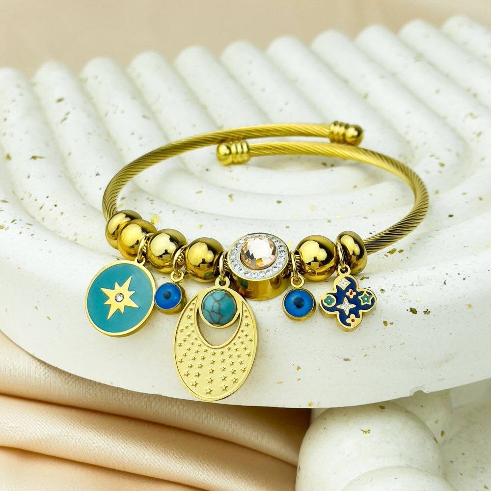 Pandora Blue Eye Flower Mix Bracelet