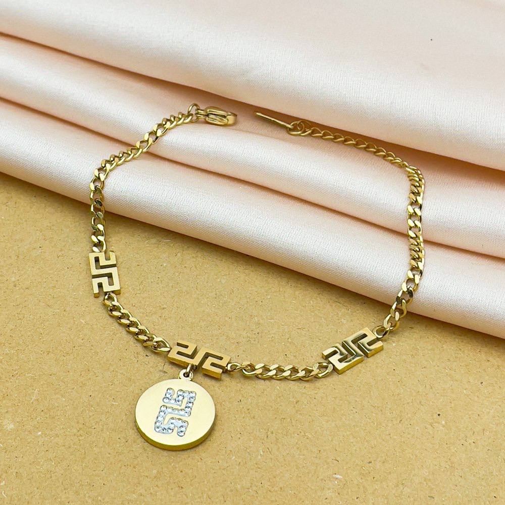 Gold Maze Symbol Bracelet