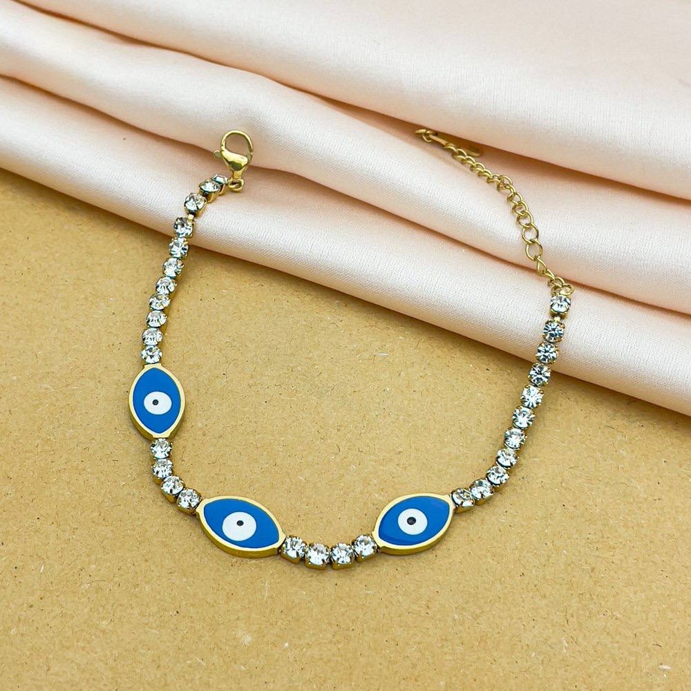 Full Zircon Blue Eye Bracelet