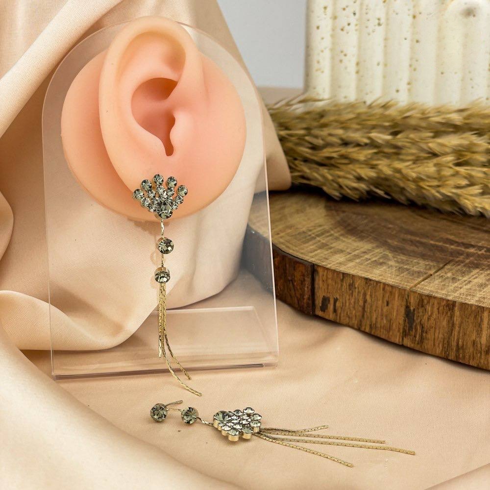 Radiant Lotus-Inspired Zircon Drops – Gold Plated