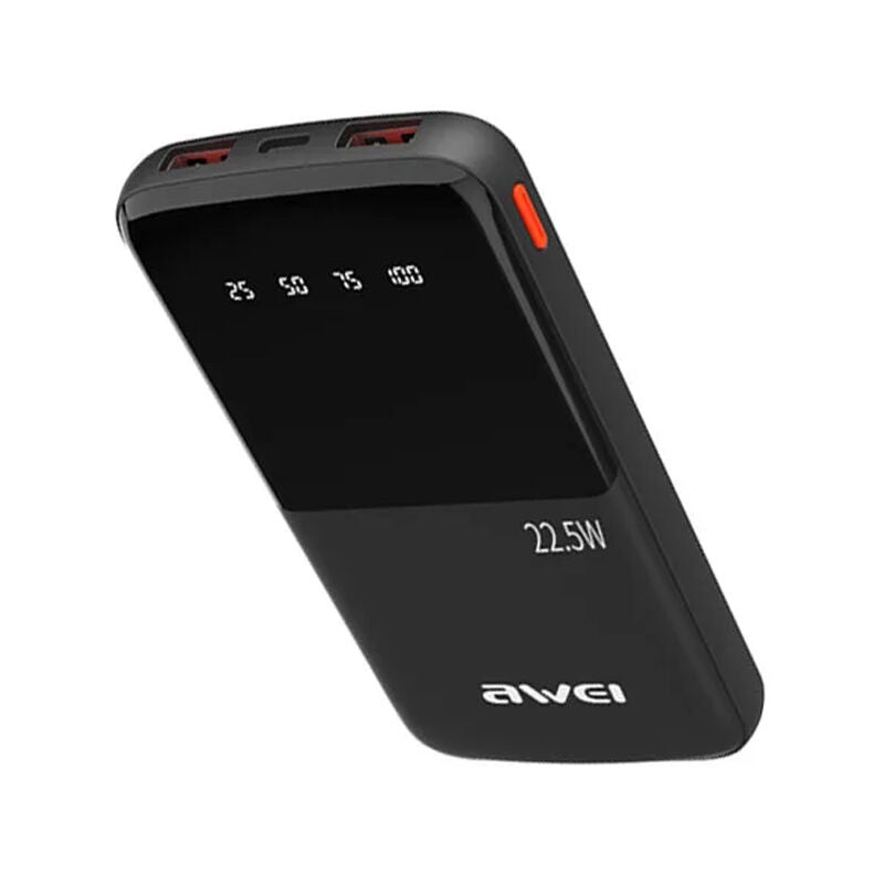 Awei P10K 10000mAh 22.5W 3 in 1 Portable Power Bank - Penguin.com.bd