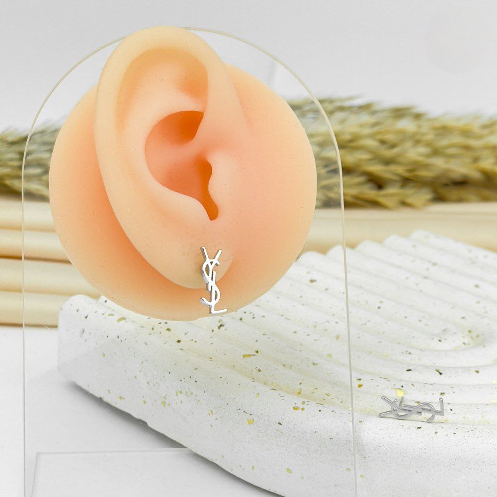 Luxe LV-Inspired Silver Studs – 925 Silver Post