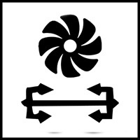 سيخ شواية مع مروحة التوزيع