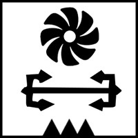 شعلة سفلية مع مروحة التوزيع.والشواية,