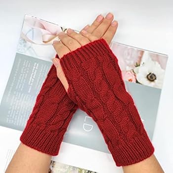 Wool half finger gloves 
