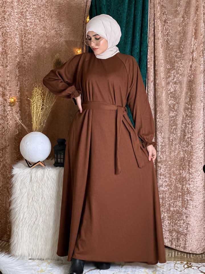 عباية وقار – ريب شتوي مستورد بأكثر من طريقة لبس -دريس وفستان مع بعض