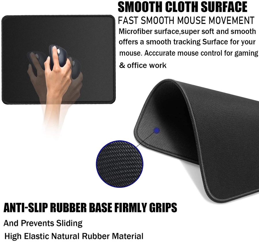 Computer Mouse Pad 25*30cm- Black product thumbnail 4