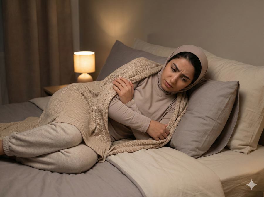 شخص يشعر بالبرد أثناء النوم