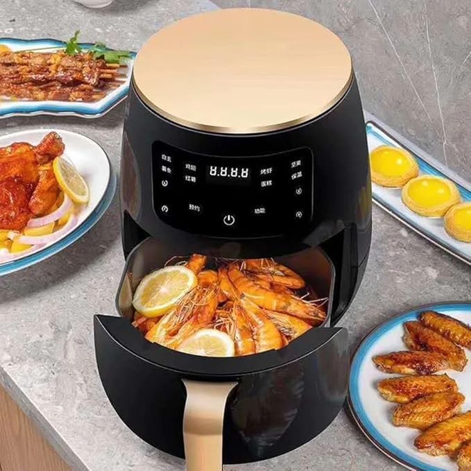 • قلاية هوائية 6 Silver Crest Liter Black  1400 Watt  + مفرمة لحم