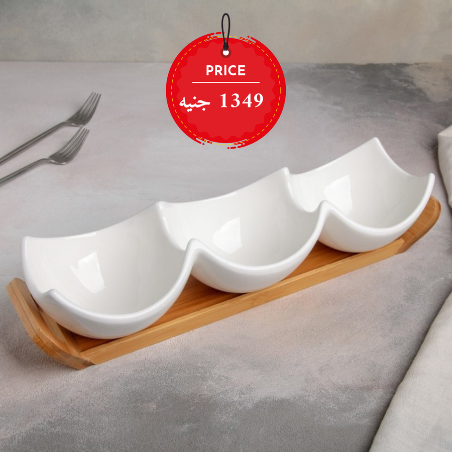 طبق 3 عين ستاند بامبو