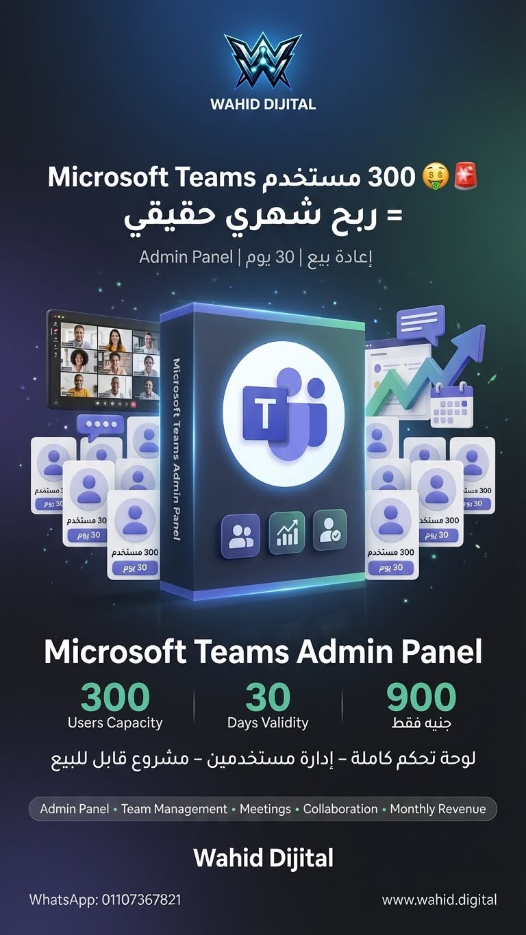  لوحة تحكم Microsoft Teams – 300 مستخدم