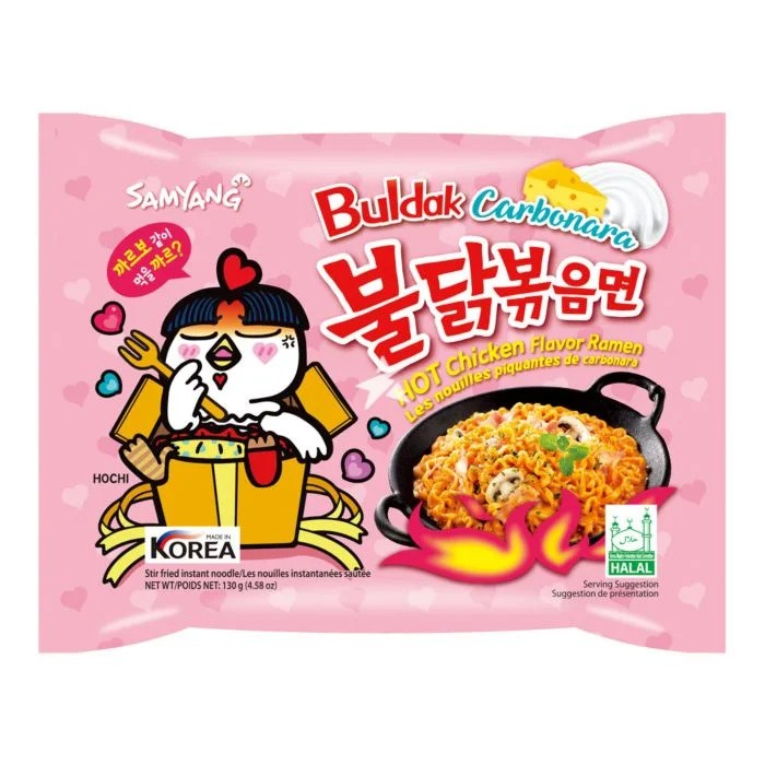 Samyang Hot Carbonara & Chicken Korean Ramen - 130 gm