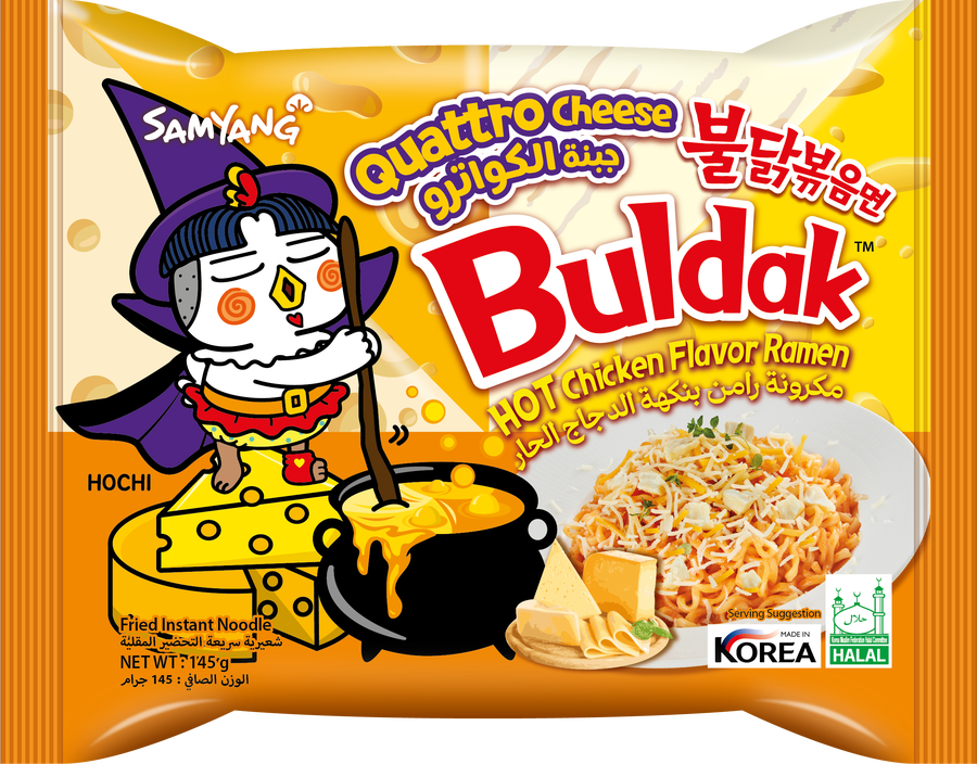 Samyang Buldak Quattro Cheese Hot Chicken Flavor Ramen - 145 gm