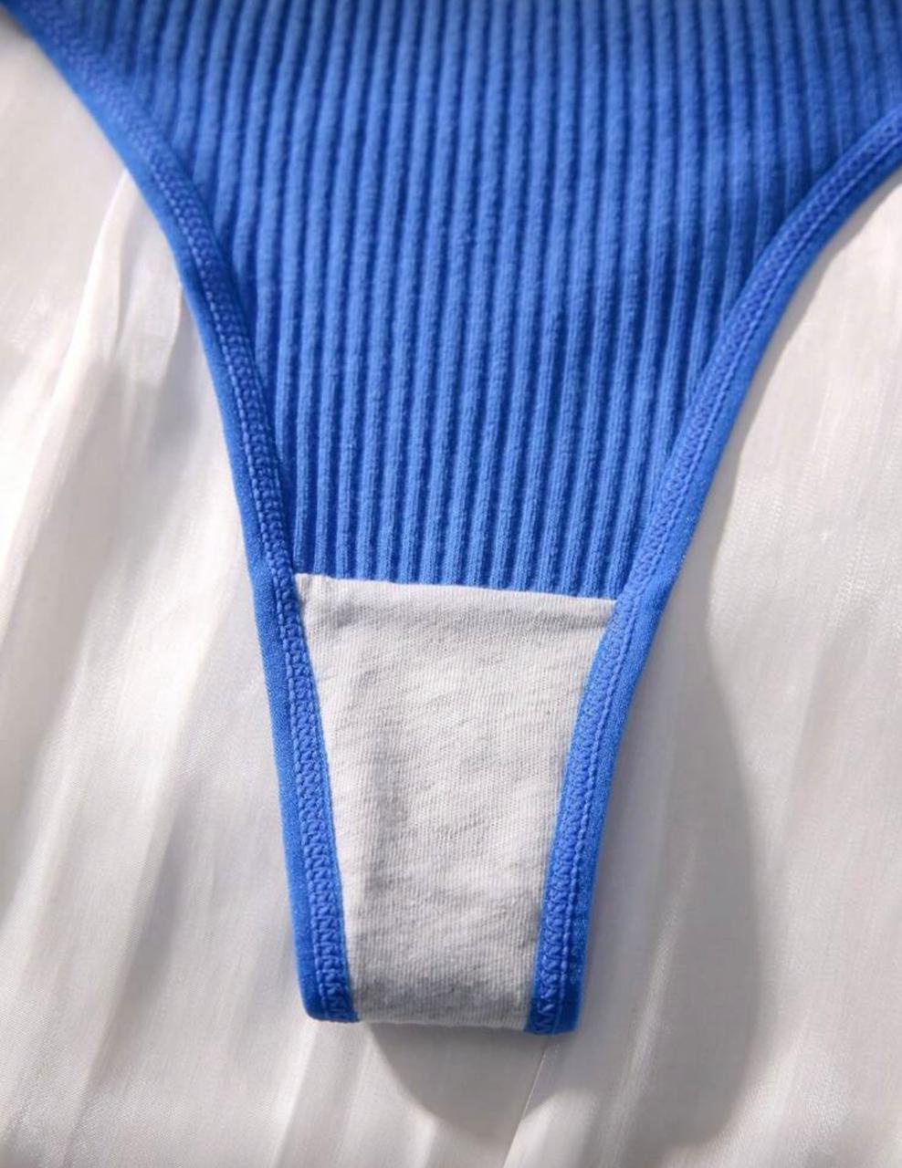 قطعة قطنية مضلعة بطابع رياضي | Sporty Ribbed Cotton Thong