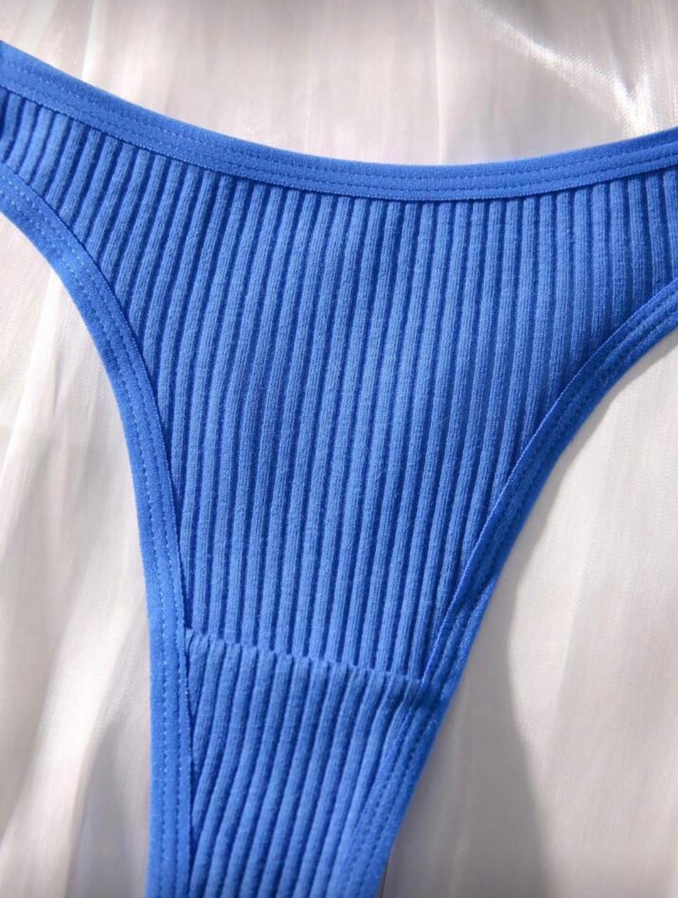 قطعة قطنية مضلعة بطابع رياضي | Sporty Ribbed Cotton Thong