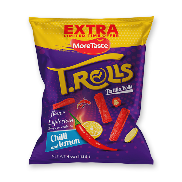 T-Rolls Chili & Lemon Crackers 113g